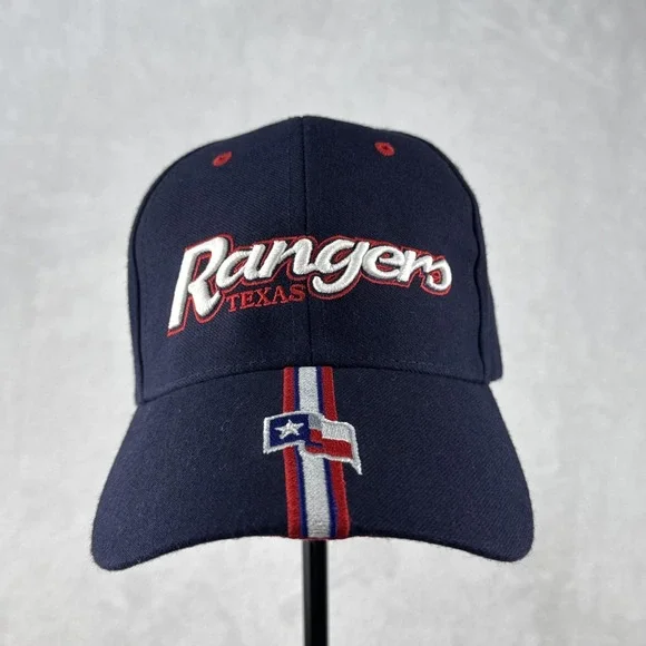 Texas Rangers Twins Enterprise MLB Snapback Adjustable Hat Blue Logo Flag Emb - Picture 1 of 5